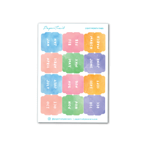 Light - Month Tabs
A6 Sticker Sheet