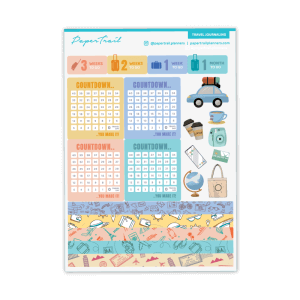 <b>Travel Countdown </b><br>A5 Sticker Sheet