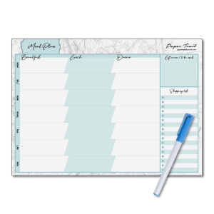<b>Turquoise </b><br>Meal Magnetic Planner