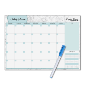 <b>Turquoise </b><br>Monthly Magnetic Planner